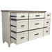Parker House Americana Modern Bedroom Queen Shelter Bed 2 Nightstands and Dresser with Mirror