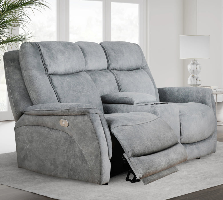 Parker Living Linus - Hudson Grey Zero Gravity Power Reclining Console Loveseat