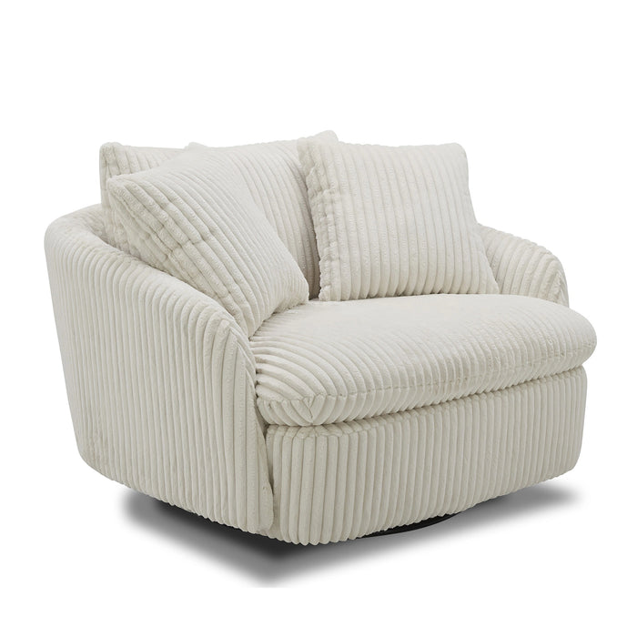 Parker Living Boomer Large Swivel Chair with 2 Toss Pillows