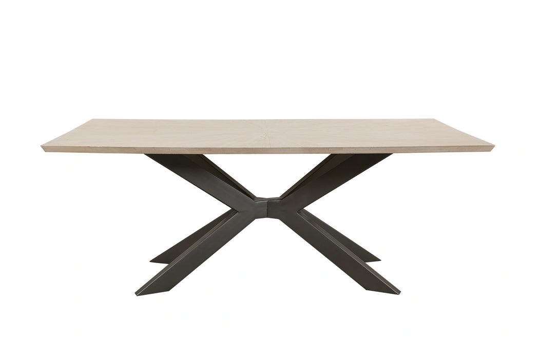 Parker House Crossings - Monaco Dining 84 Inch Rectangular Dining Table with 4 Upholstered Chairs
