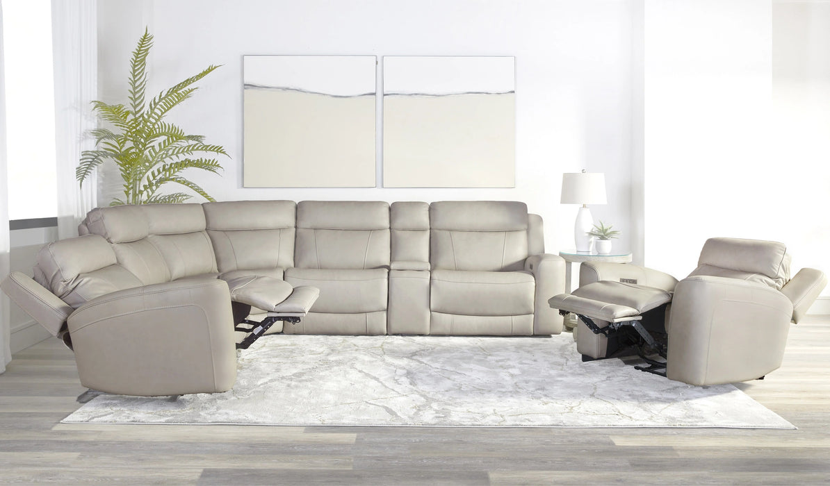 Parker Living Calgary 6 Piece Modular Reclining Sectional with Power Adjustable Headrests