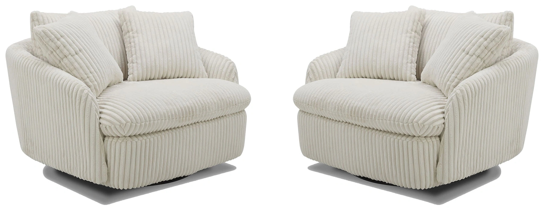Parker Living Boomer Large Swivel Chair with 2 Toss Pillows Two Pack