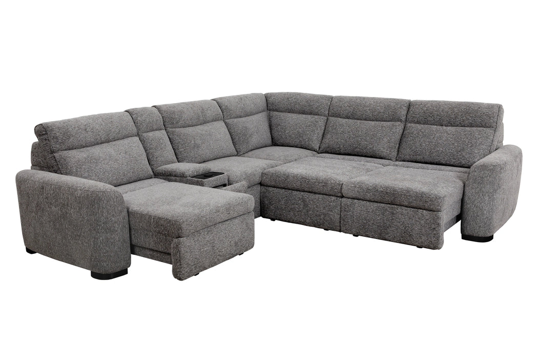 Parker Living Kline - Nightfall 6 Piece Power Sliding Sectional with Extension Footrests