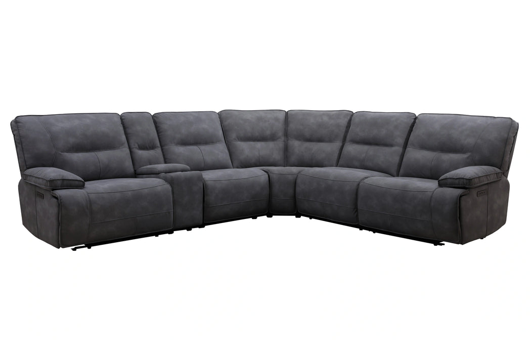 Parker Living Gladiator 6 Piece Modular Power Reclining Sectional with Power Adjustable Headrests