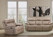 Parker Living Theon - Stokes Toffee Manual Reclining Sofa and Loveseat