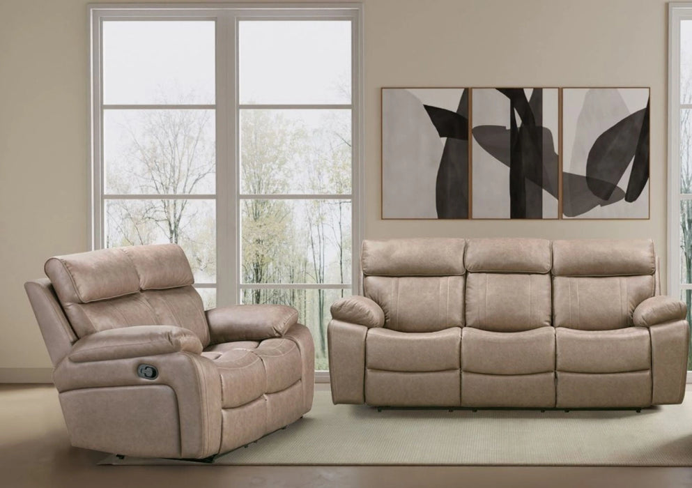 Parker Living Theon - Stokes Toffee Manual Reclining Sofa and Loveseat