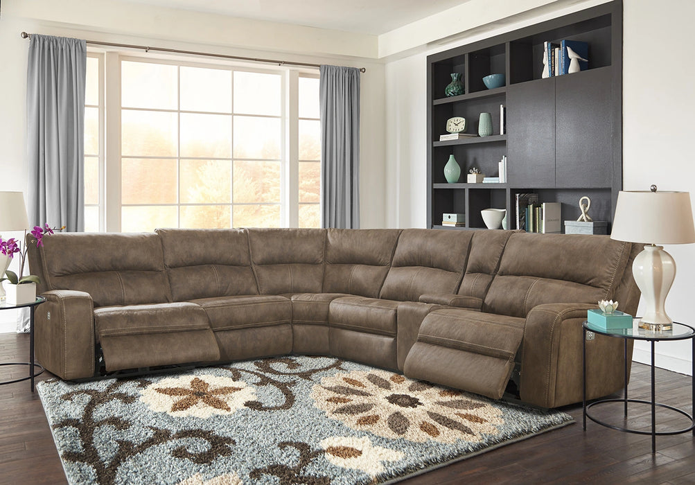 Parker Living Polaris 6 Piece Modular Power Reclining Sectional with Power Adjustable Headrests
