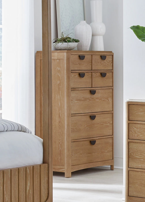 Parker House Escape - Bedroom Queen Panel Bed 2 Nightstands Dresser with Mirror and Chest