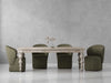 Parker House Crossings - Eden Dining 84 Inch Rectangular Dining Table With 4 Upholstered Chairs