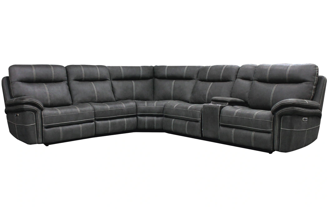 Parker Living Mason - Charcoal 6 Piece Modular Power Reclining Sectional with Power Adjustable Headrests