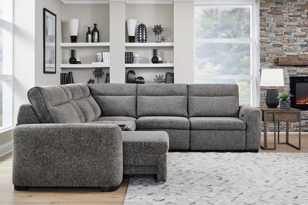 Parker Living Kline - Nightfall 6 Piece Power Sliding Sectional with Extension Footrests
