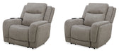 Parker Living Penfield - Frappe Power Zero Gravity Recliner with Heat & Massage Two Pack