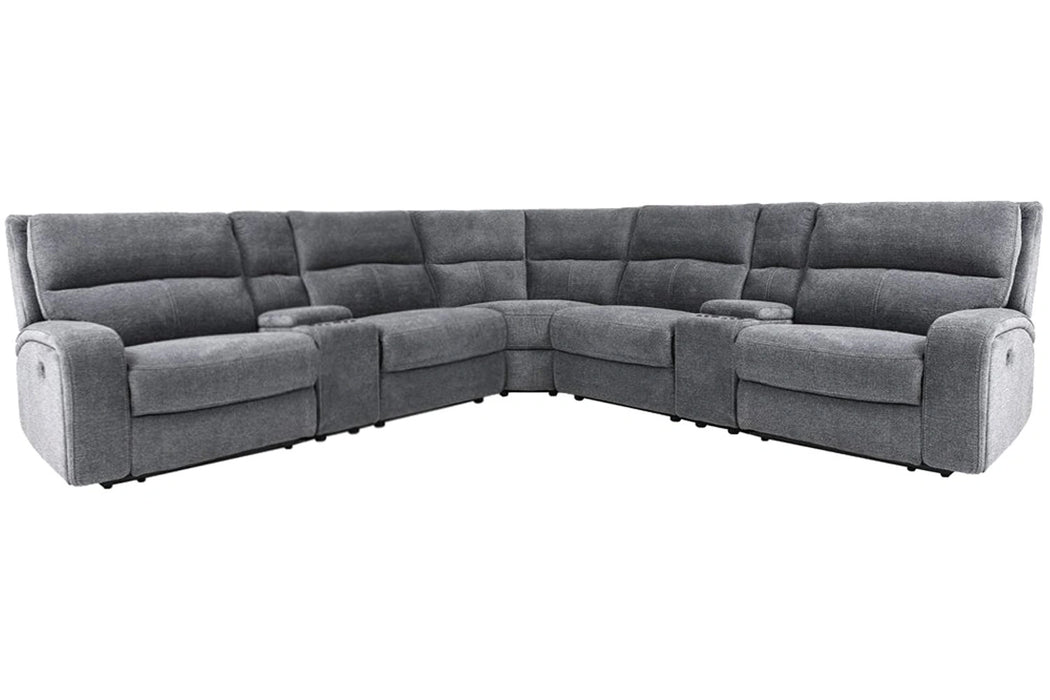 Parker Living Polaris 7 Piece Modular Power Reclining Sectional with Power Adjustable Headrests