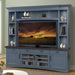 Parker House Americana Modern 92 Inch TV Console with Hutch Back Panel and LED Lights
