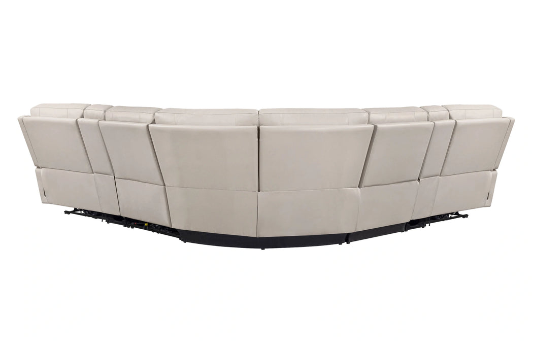 Parker Living Easton - Steamboat Brown 7 Piece Zero Gravity Power Reclining Sectional with Power Adjustable Headrests