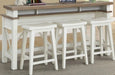 Parker House Americana Modern Everywhere Console with 3 Stools in Cotton