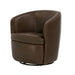 Parker Living Barolo 100% Italian Leather Swivel Club Chair