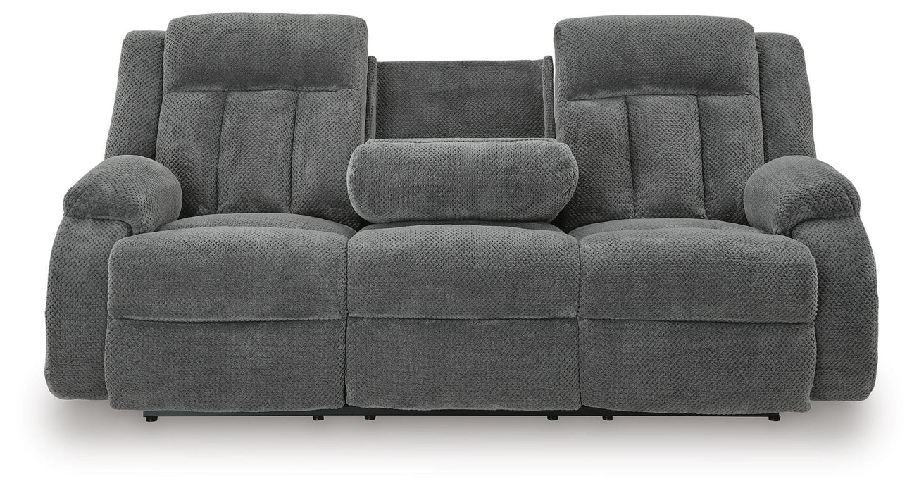 Observation Power Reclining Sofa with Drop Down Table - MI Hometown Furnishings (MI)*
