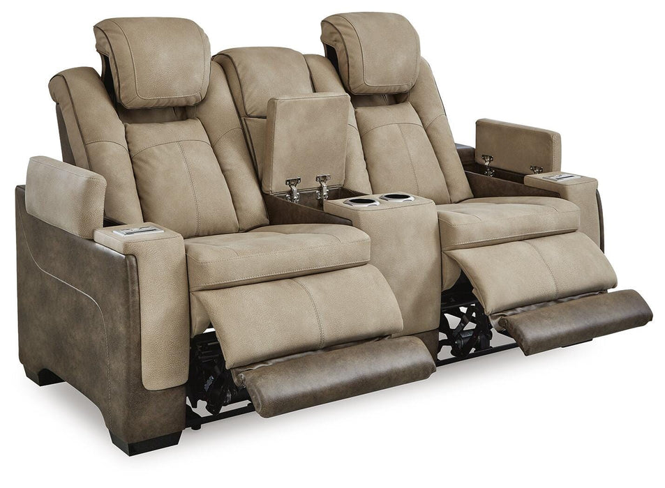 Next-Gen DuraPella Power Reclining Loveseat with Console - MI Hometown Furnishings (MI)*