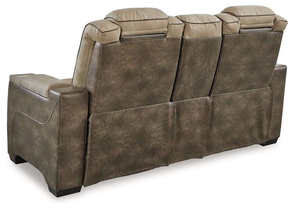 Next-Gen DuraPella Power Reclining Loveseat with Console - MI Hometown Furnishings (MI)*
