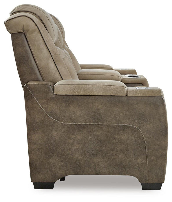 Next-Gen DuraPella Power Reclining Loveseat with Console - MI Hometown Furnishings (MI)*