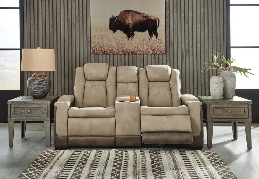 Next-Gen DuraPella Power Reclining Loveseat with Console - MI Hometown Furnishings (MI)*