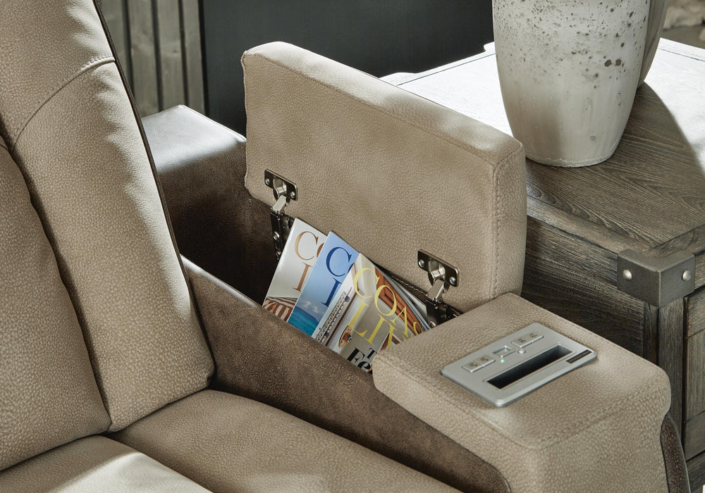 Next-Gen DuraPella Power Reclining Loveseat with Console - MI Hometown Furnishings (MI)*