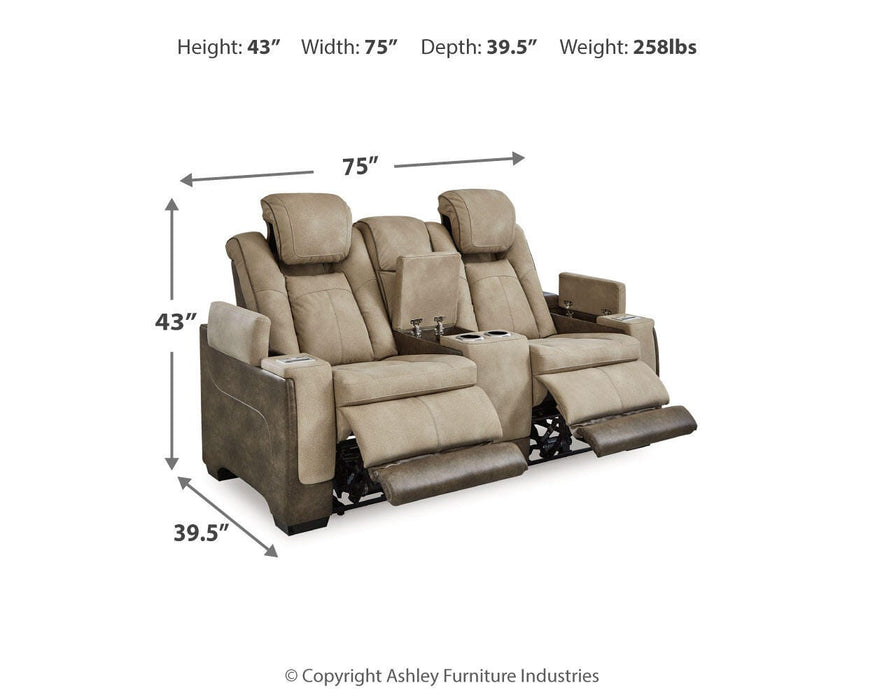 Next-Gen DuraPella Power Reclining Loveseat with Console - MI Hometown Furnishings (MI)*