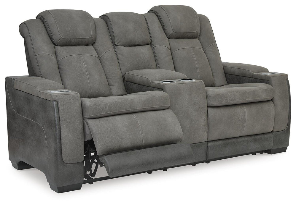 Next-Gen DuraPella Power Reclining Loveseat with Console - MI Hometown Furnishings (MI)*