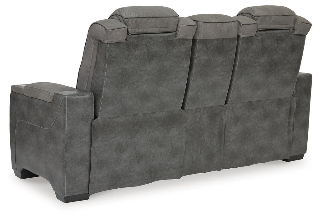 Next-Gen DuraPella Power Reclining Loveseat with Console - MI Hometown Furnishings (MI)*