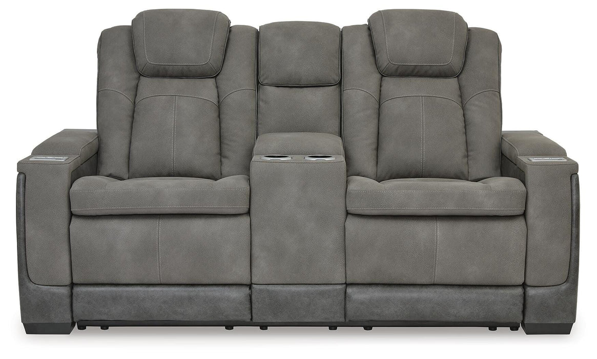 Next-Gen DuraPella Power Reclining Loveseat with Console - MI Hometown Furnishings (MI)*