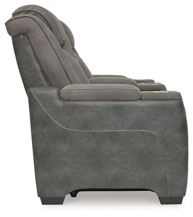Next-Gen DuraPella Power Reclining Loveseat with Console - MI Hometown Furnishings (MI)*