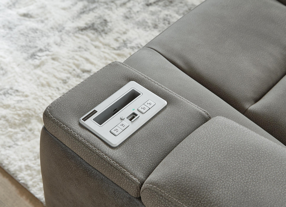 Next-Gen DuraPella Power Reclining Loveseat with Console - MI Hometown Furnishings (MI)*