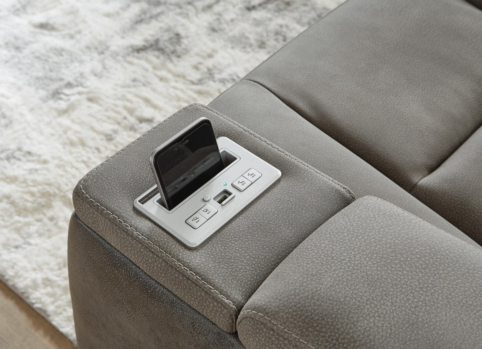 Next-Gen DuraPella Power Reclining Loveseat with Console - MI Hometown Furnishings (MI)*