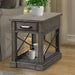 Parker House Sundance - Smokey Grey Cocktail Table with 2 Chairside Tables and Console Table with 3 Stools