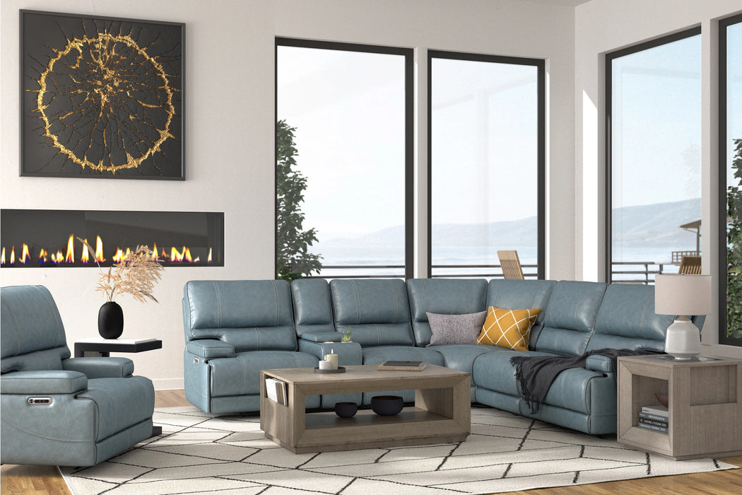 Parker Living Whitman - Powered By Freemotion 6 Piece Modular Power Reclining Sectional with Power Adjustable Headrests