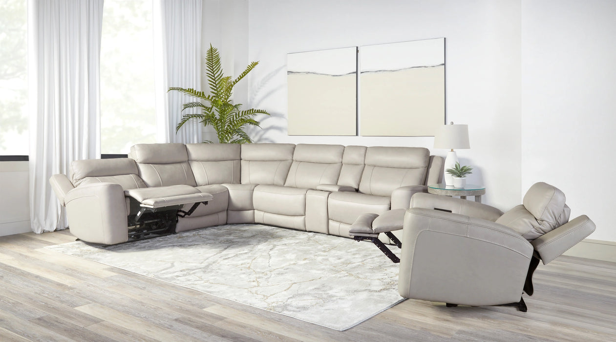Parker Living Calgary 6 Piece Modular Reclining Sectional with Power Adjustable Headrests