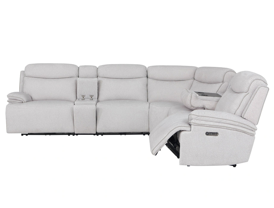 Parker Living Alpine - Airy Midnight 6 Piece Zero Gravity Power Reclining Sectional with Power Adjustable Headrests