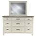 Parker House Americana Modern Bedroom Queen Platform Bed 2 Nightstands Dresser with Mirror and Chest
