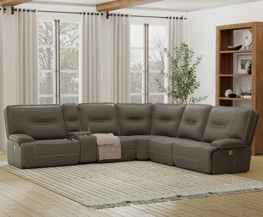 Parker Living Spartacus 6 Piece Modular Power Reclining Sectional with Power Adjustable Headrests