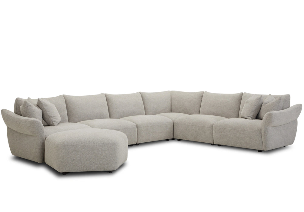 Parker Living Playful - Canes Cobblestone 6 Piece Modular Sectional