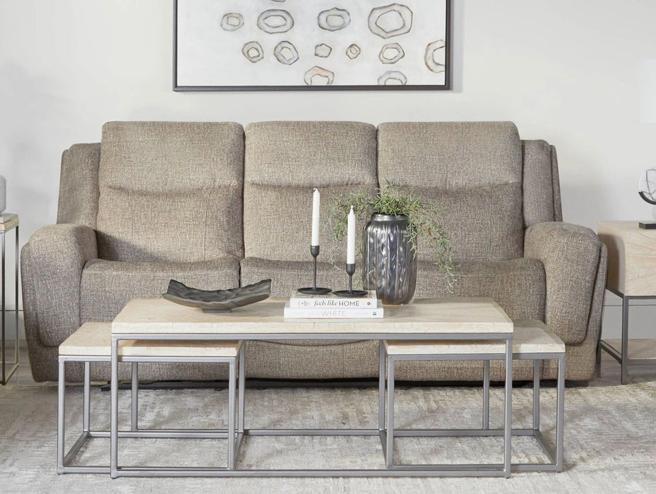 Parker Living Penfield - Frappe Zero Gravity Power Reclining Sofa with Heat Massage and Speaker P3