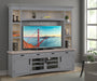 Parker House Americana Modern 92 Inch TV Console with Hutch Back Panel and LED Lights