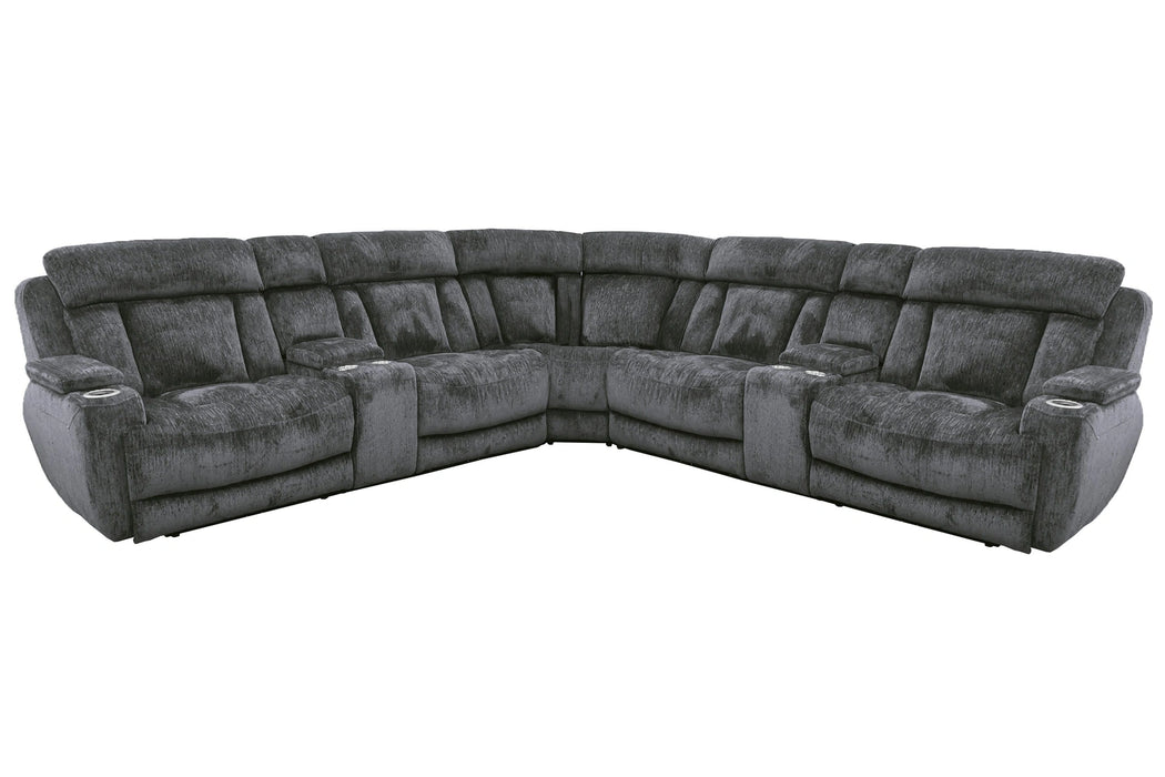 Parker Living Dalton 7 Piece Modular Power Reclining Sectional with Power Adjustable Headrests