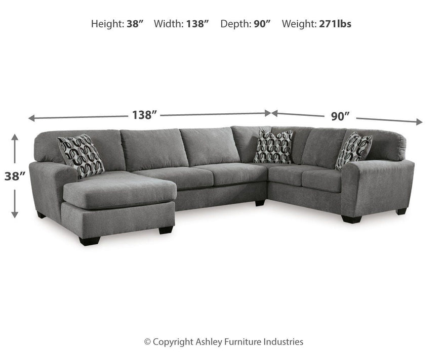 Birkdale Court Sectional with Chaise - MI Hometown Furnishings (MI)*