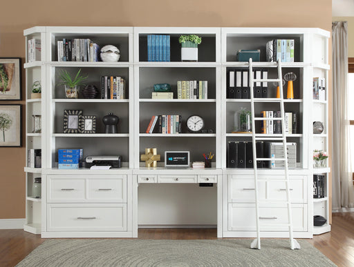 Parker House Catalina 9 Piece Library Wall Set in Cottage White