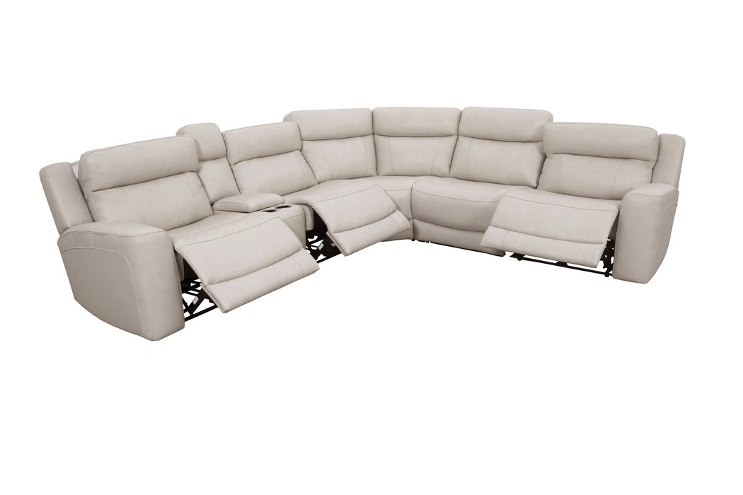 Parker Living Calgary 6 Piece Modular Reclining Sectional with Power Adjustable Headrests