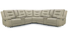 Parker Living Caldwell Fog 7 Piece Modular Power Reclining Sectional with Power Adjustable Headrests with 2 Consoles