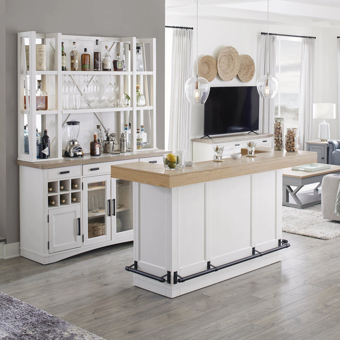 Parker House Americana Modern Dining 78 inch Bar with Quartz Insert