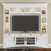 Parker House Americana Modern 92 Inch TV Console with Hutch Back Panel and LED Lights